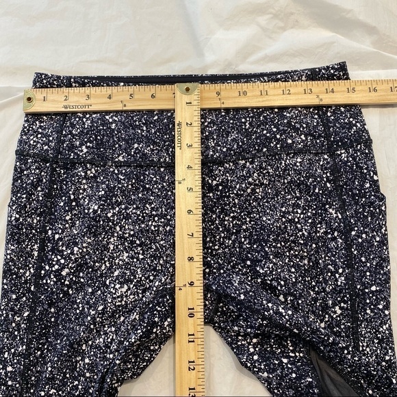 Lululemon Pace Rival Crop Marathon Splatter White Black / Black size 8 W6ABMS - Picture 6 of 10